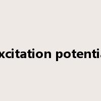excitation potential是什么意思