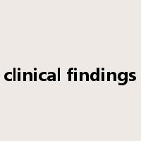 clinical findings是什么意思