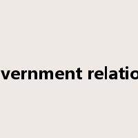 government relations是什么意思