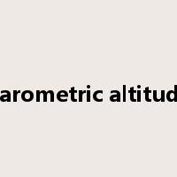 barometric altitude是什么意思
