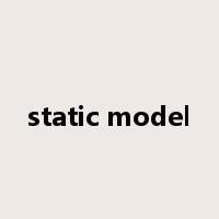 static model是什么意思