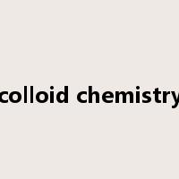 colloid chemistry是什么意思