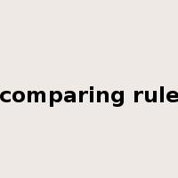 comparing rule是什么意思