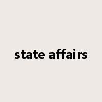 state affairs是什么意思