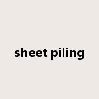 sheet piling是什么意思