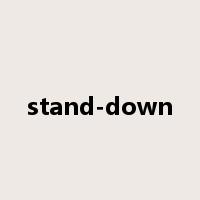 stand-down是什么意思