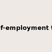 self-employment tax是什么意思
