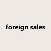 foreign sales是什么意思