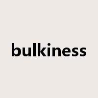 bulkiness是什么意思