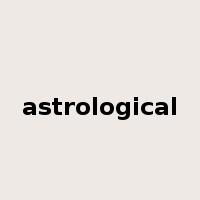 astrological是什么意思