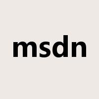 msdn是什么意思