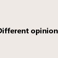 Different opinions是什么意思