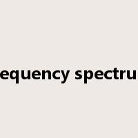 frequency spectrum是什么意思