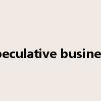 speculative business是什么意思