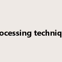 processing technique是什么意思