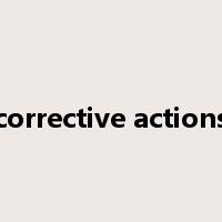 corrective actions是什么意思