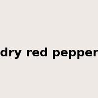 dry red pepper是什么意思