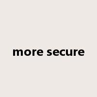 more secure是什么意思