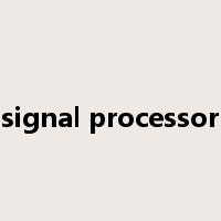 signal processor是什么意思