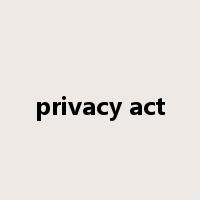 privacy act是什么意思
