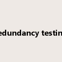 redundancy testing是什么意思