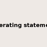 operating statement是什么意思