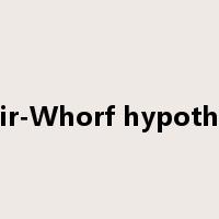 Sapir-Whorf hypothesis是什么意思