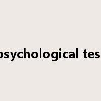 psychological test是什么意思