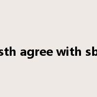 sth agree with sb是什么意思