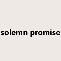 solemn promise是什么意思