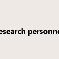 research personnel是什么意思