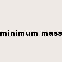 minimum mass是什么意思