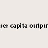 per capita output是什么意思