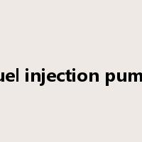 fuel injection pump是什么意思