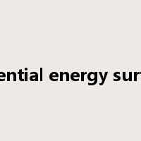 potential energy surface是什么意思