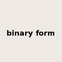 binary form是什么意思