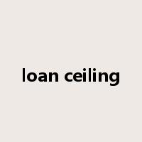 loan ceiling是什么意思