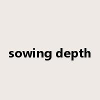 sowing depth是什么意思