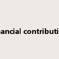financial contribution是什么意思