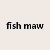 fish maw是什么意思