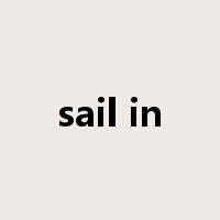 sail in是什么意思
