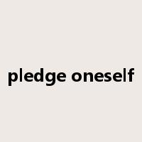 pledge oneself是什么意思