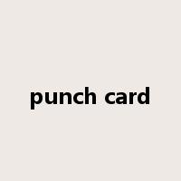 punch card是什么意思