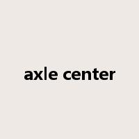 axle center是什么意思