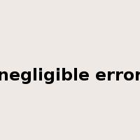 negligible error是什么意思
