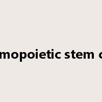 hemopoietic stem cell是什么意思
