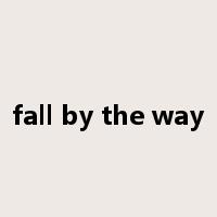 fall by the way是什么意思