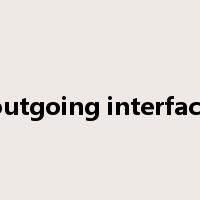 outgoing interface是什么意思