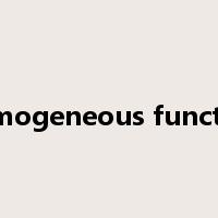 homogeneous function是什么意思