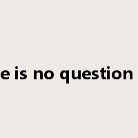 there is no question that是什么意思